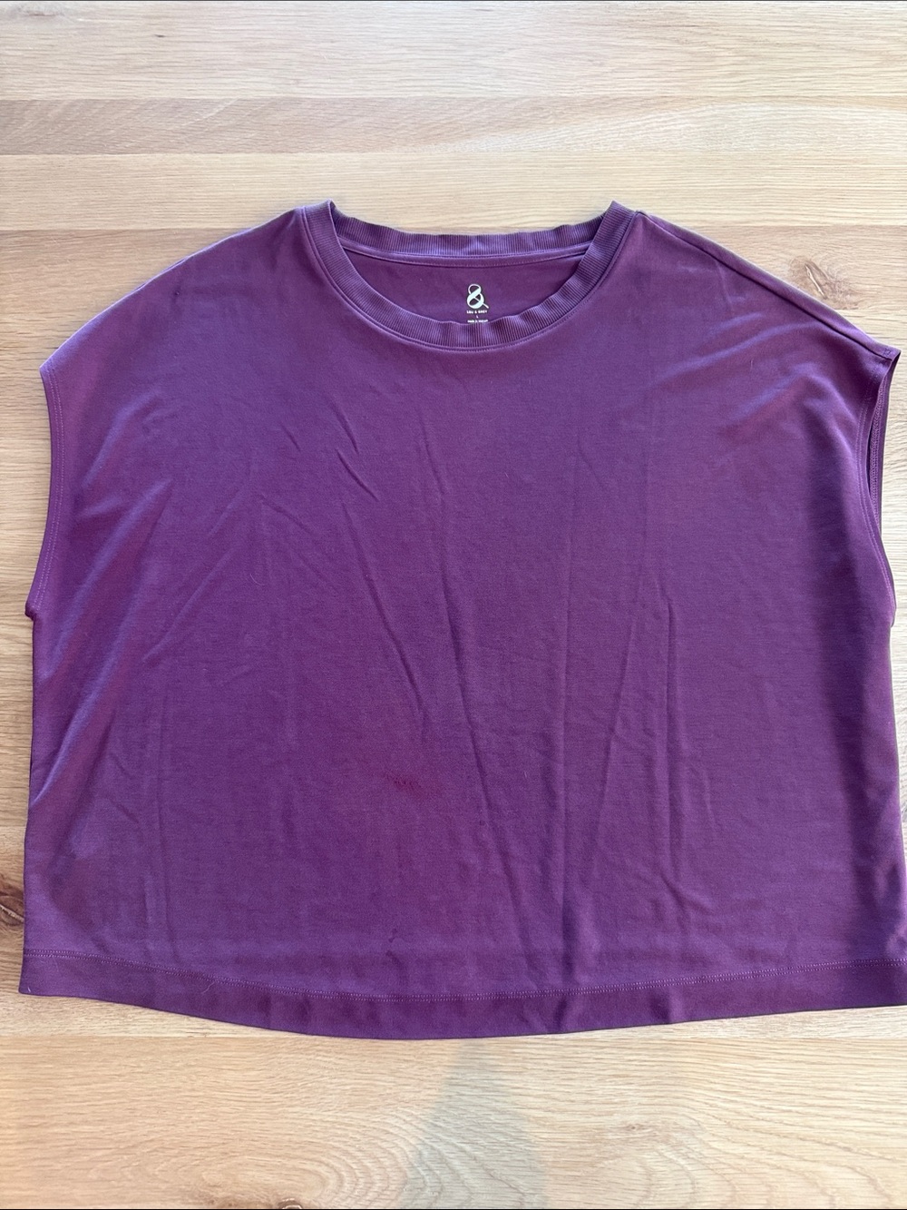 Lou & Grey Plum Boxy Sleeveless Crop Top